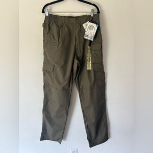 5.11 Tactical Pro Green‎ Cotton Poly Ripstop Cargo Pants Size W32xL34 NWT